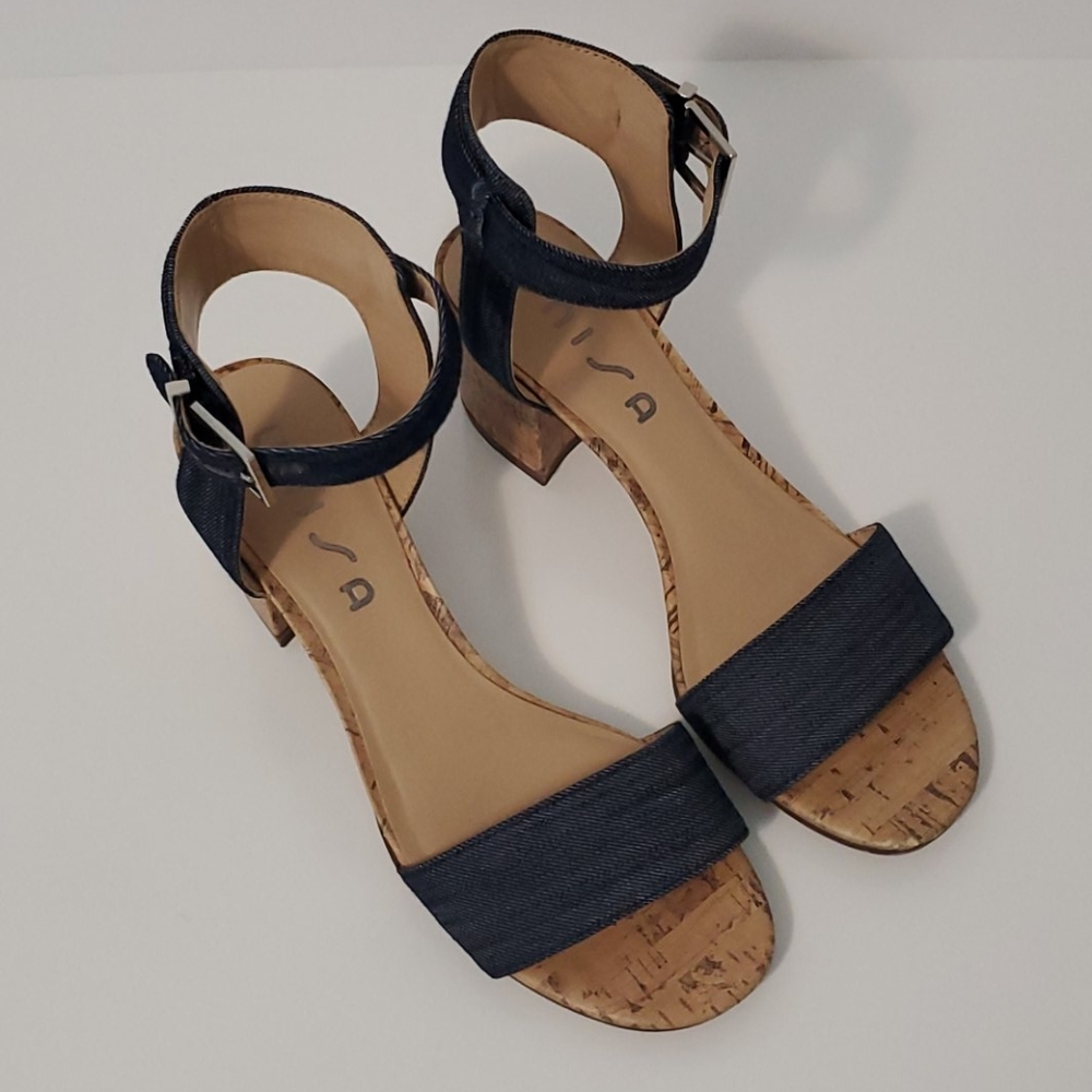 Unisa Emale Open Toe Sandals Denim Blue